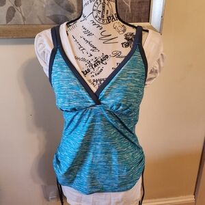 Free Country Blue V-Neck Swim Camisole